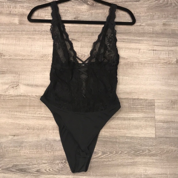 Topshop Other - Topshop black lace bodysuit